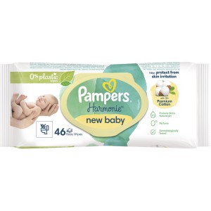 Pampers Harmonie Μωρομάντηλα χωρίς Οινόπνευμα 46τμχ