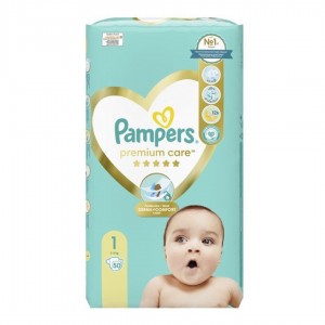 Pampers Premium Care Πάνες με Αυτοκόλλητο No. 1 για 2-5kg 50τμχ