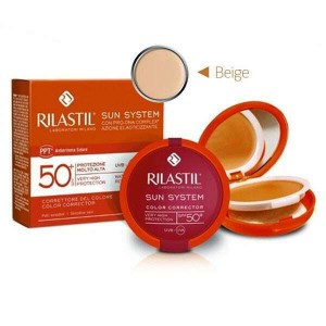 Rilastil Sun System Uniforming Compact Αντηλιακή Πούδρα Προσώπου SPF50 με Χρώμα Beige 10gr