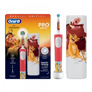 Oral-B Vitality Pro Lion King Παιδική Ηλεκτρική Οδοντόβουρτσα 3 Ετών+ 1τμχ & Θήκη 1τμχ