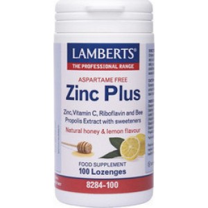 Lamberts Zinc Plus Lozenges Ψευδάργυρος με Βιταμίνη C, 100 Καραμέλες