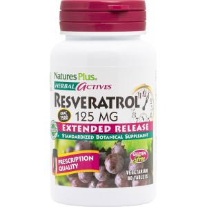 Nature's Plus Resveratrol 125 mg Extended Release 60 ταμπλέτες