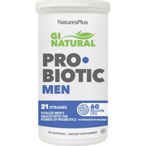 Nature's Plus GI Natural Probiotic Men με Προβιοτικά και Πρεβιοτικά 30 κάψουλες