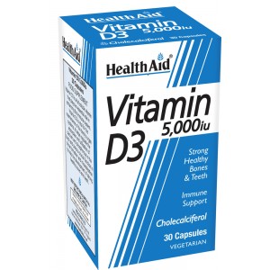 Health Aid Vitamin D3 5000iu 30 φυτικές κάψουλες